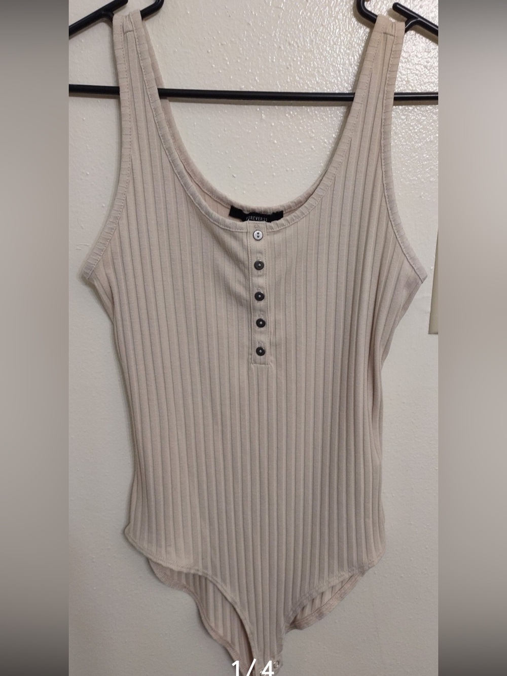 Forever 21 Ribbed Henley Tank in Light Taupe New without tags Size Small